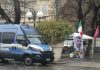 Forze dell’ordine schierate per il banchetto di Casa Pound