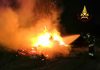 Incendio sull’argine del fiume Sesia