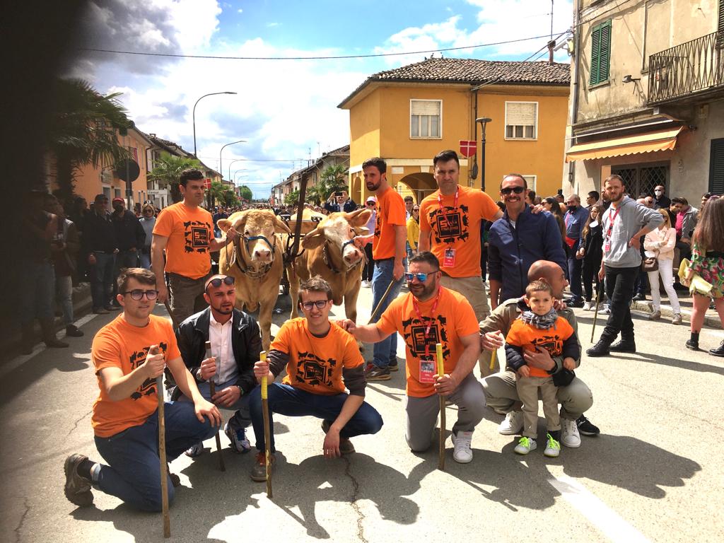 Alla coppia condotta da Alessandro e Francesco Conti la 786a corsa dei buoi di Caresana