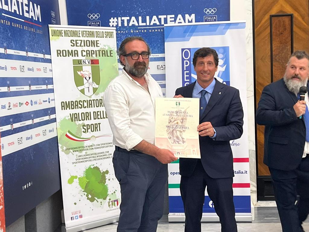 Alberto Daffara premiato a Roma con la Benemerenza all’Arte e alla Cultura