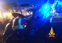 Incidente all’alba a Buronzo, auto fuori strada e conducente in ospedale