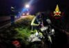 Auto ribaltata in un canale sulla provinciale 1 a Lignana