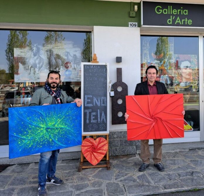 Massimo Paracchini con il gallerista William Dozzi 1
